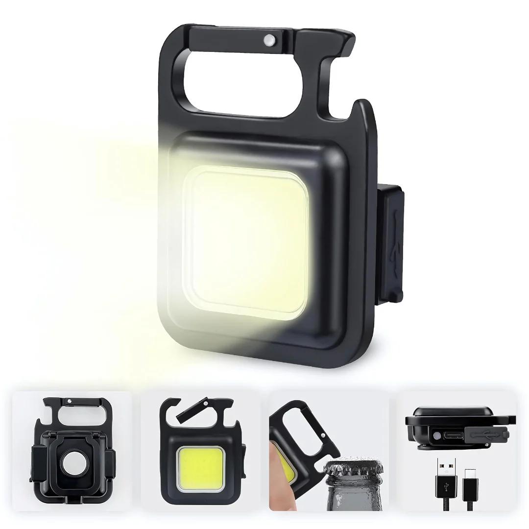 Magnetic Keychain Mini LED Torch with Hook