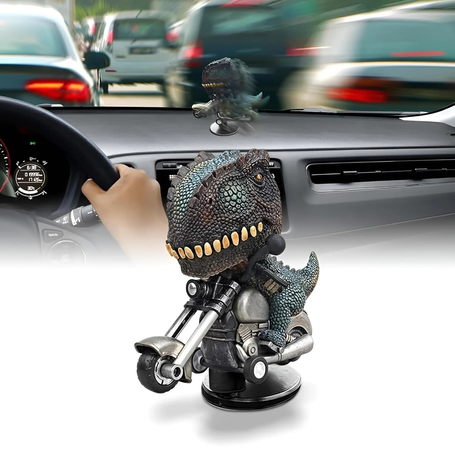Dashboard Drift Dinosaur Motorcycle Toy